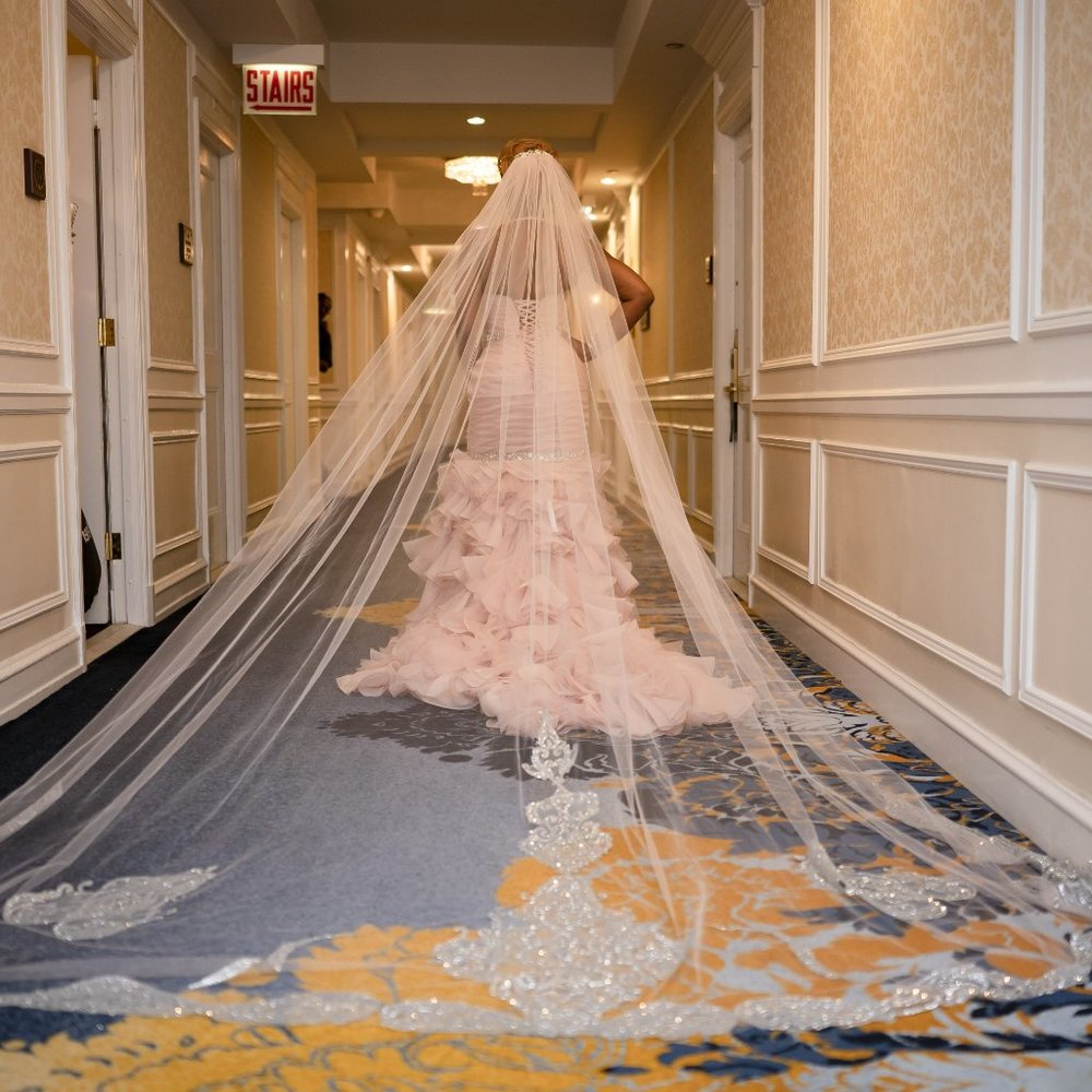 Pink Wedding Veil